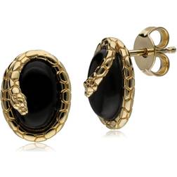 Gemondo ECFEWâ¢ 'The Ruler' Onyx Winding Snake Stud Earrings
